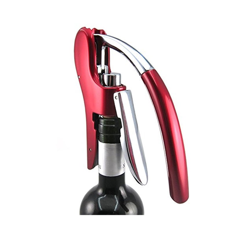 KAYCROWN Wine Bottle Opener, Vertical Lever Corkscrew with Built in Foil Cutter Design, Manual Handheld Corkscrew with Ergonomic Lever Pump - Image 1